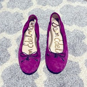 NWOT Sam Edelman Magenta Suede Felicia Ballet Flats Sz 7
